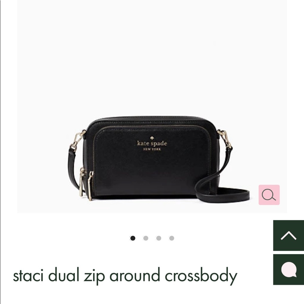 Black Kate Spade Staci dual zip around crossbody NWT